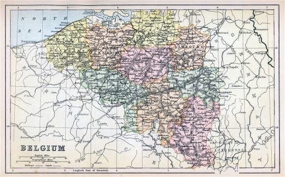Large old political and administrative map of Belgium | Belgium ...