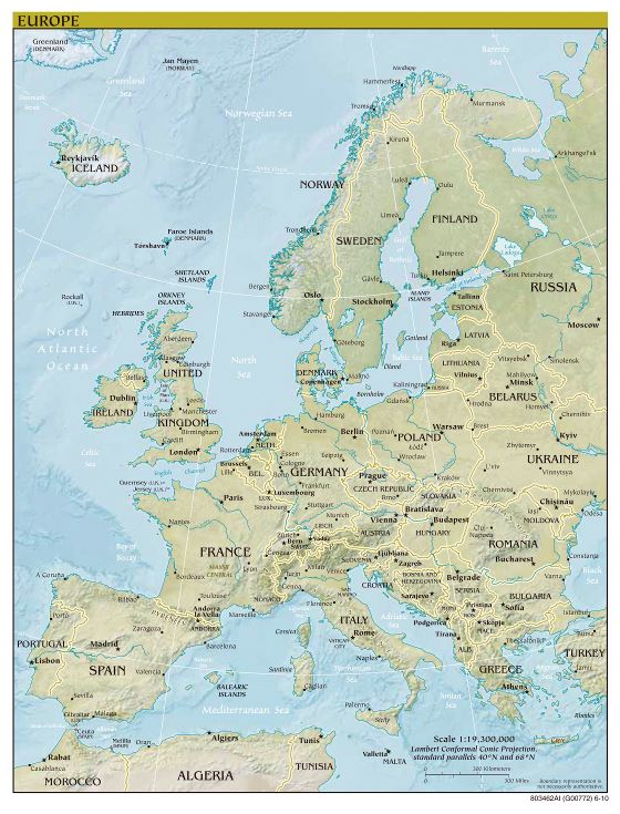 Large Detailed Political Map Of Europe Europe Mapslex World Maps